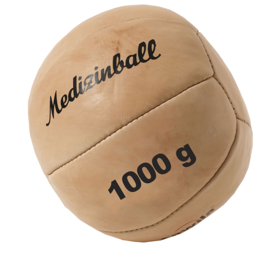 Cawila Leder Medizinball PRO 1.0 kg - braun