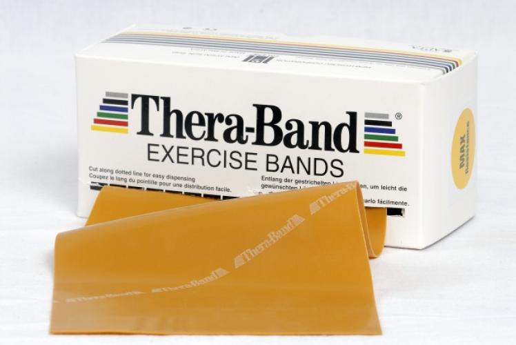 TheraBand Rolle Übungsband - maxi stark, gold
