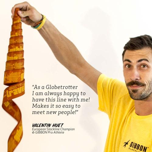 Gibbon Slackline Travelline Treewear Set 15 m - Braun