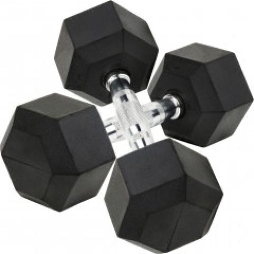 Kompakthantel Gummi Hex, 2 kg