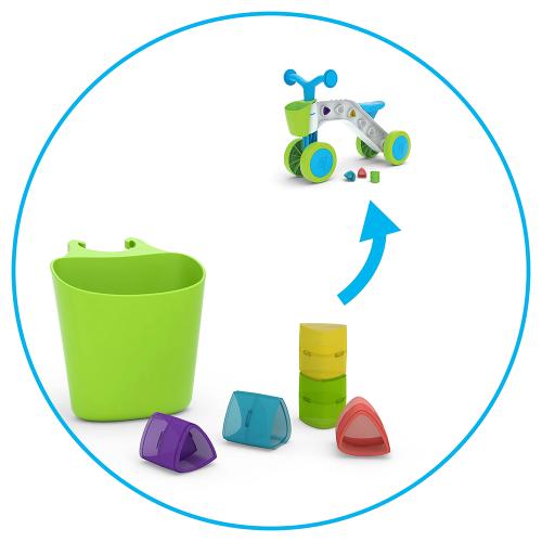 Chillafish Laufrad ItsiBitsi Blocks - Blau - Grün