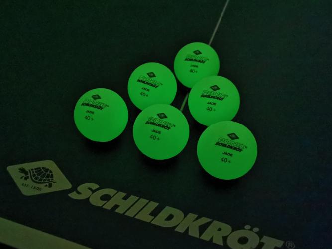 Tischtennisball Glow in the Dark Poly 40+ Qualität, 6 Stk.
