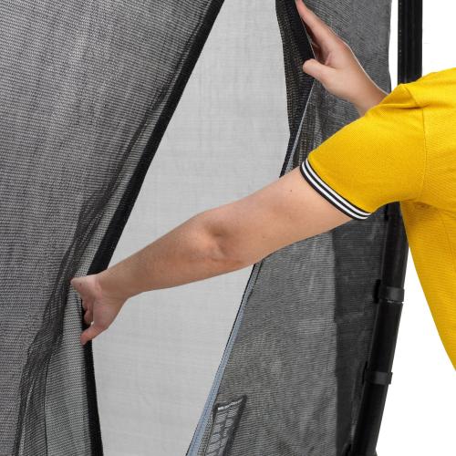 EXIT Dynamic ebenerdiges Trampolin mit Sicherheitsnetz - schwarz, 305x519cm