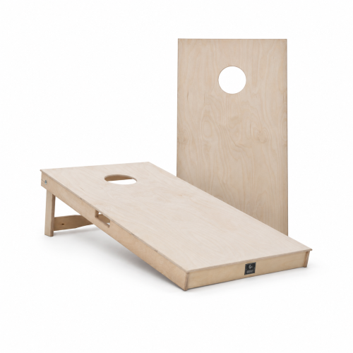 Gockel Cornhole Boards natural Set - 2 Boards 4 rote und 4 blaue Bags