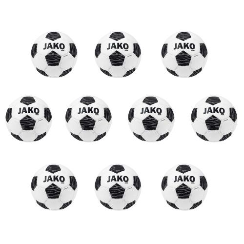 10-er Set Jako Trainingsball Animal - weiss/schwarz/steingrau Gr.5