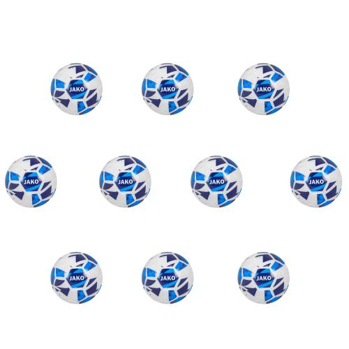 10-er Set Jako Trainingsball River - weiss/navy - Gr. 5