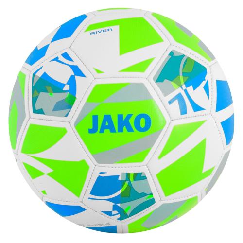 Jako Lightball River - , Gr. 5, weiss, neongrün, mint, 290g