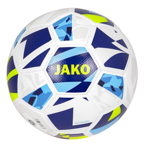 Jako Spielball Iconic - Gr. 5, weiss, navy, neongelb